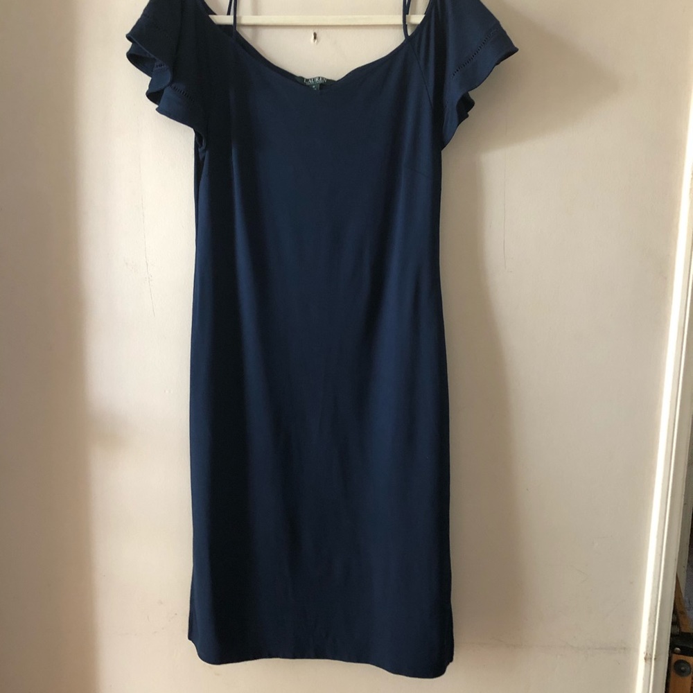 STUNNING RALPHS LAUREN NAVY BLUE DRESS